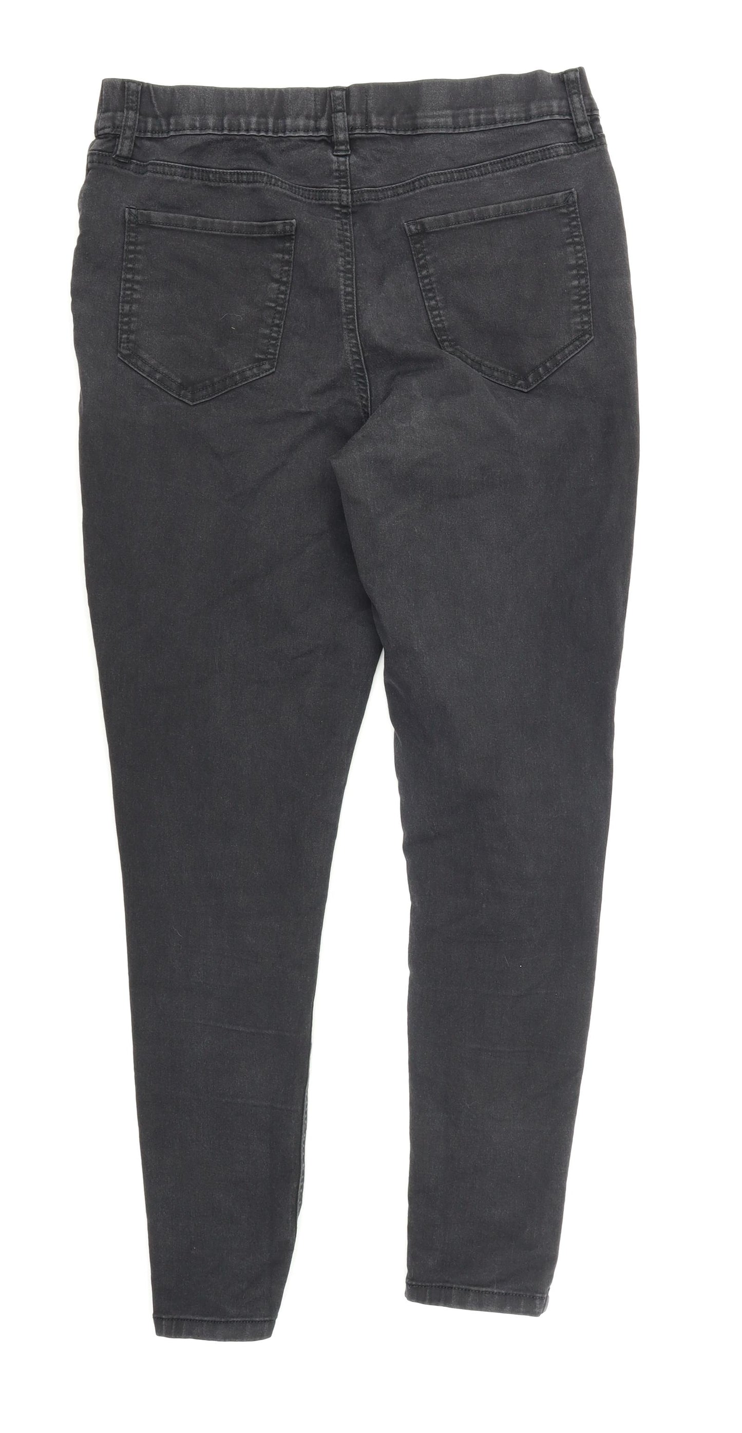 F&F Womens Black  Denim Jegging Jeans Size 16 L25 in