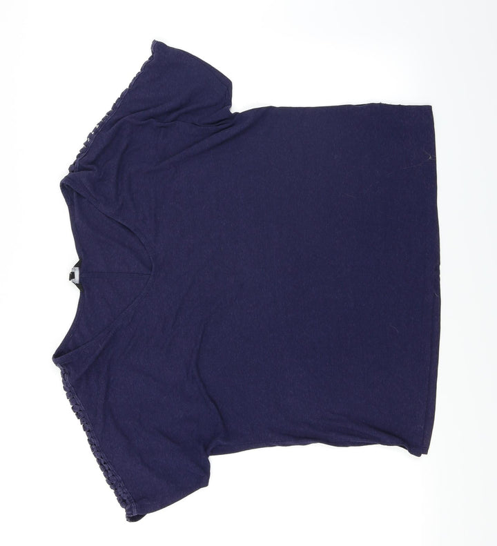 New Look Womens Blue Basic T-Shirt Size 14