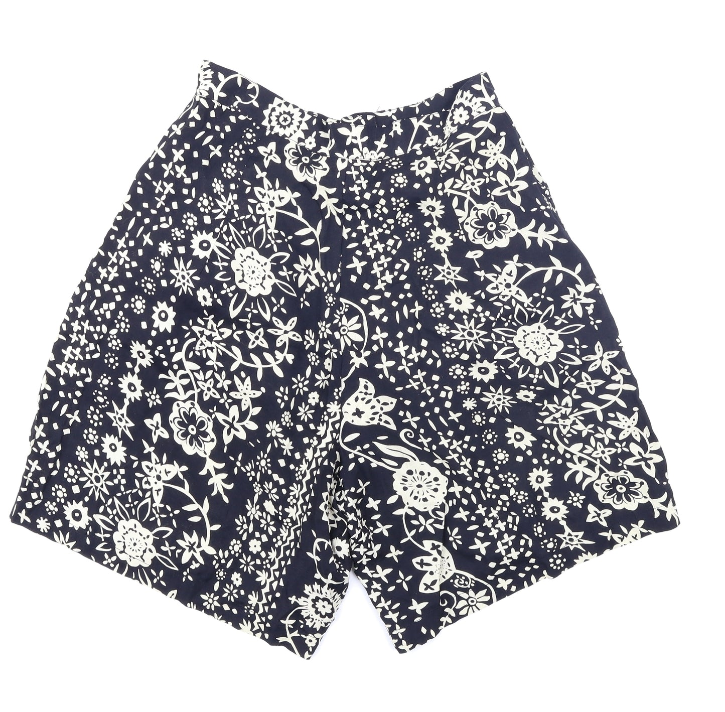 Wallis Womens Black Floral  Sailor Shorts Size 10