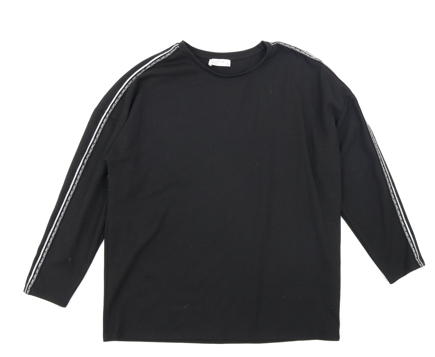 Papaya Womens Black   Basic T-Shirt Size 16