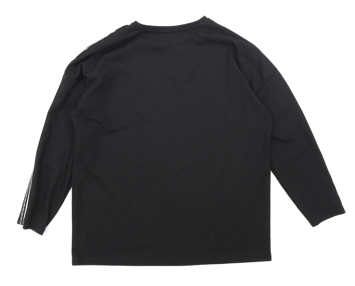 Papaya Womens Black   Basic T-Shirt Size 16