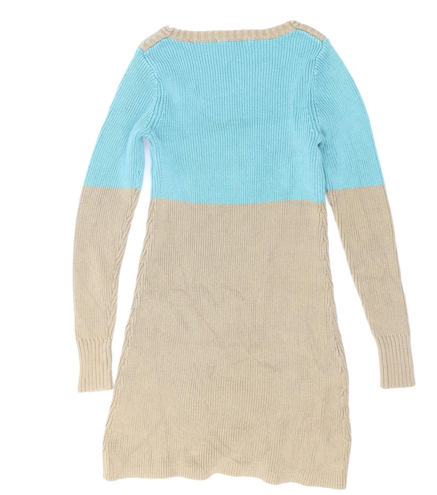 Boden  Womens Blue Colourblock Knit Jumper Dress  Size 10