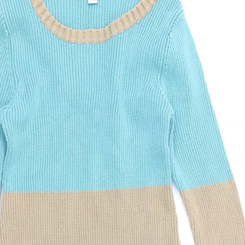 Boden  Womens Blue Colourblock Knit Jumper Dress  Size 10