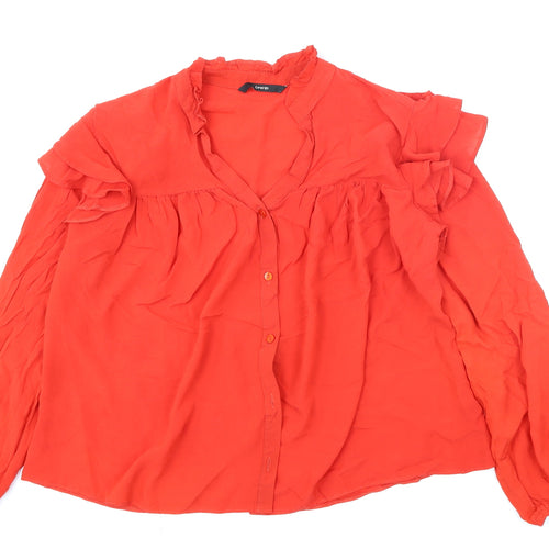 George Womens Red   Basic Blouse Size 8