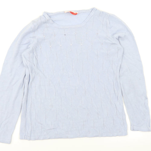 Millers Womens Blue Argyle/Diamond  Pullover Jumper Size S