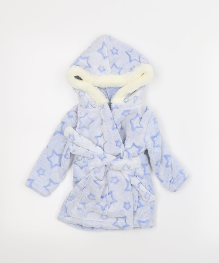 TU Boys Blue Solid  Capri Robe Size 3-6 Months