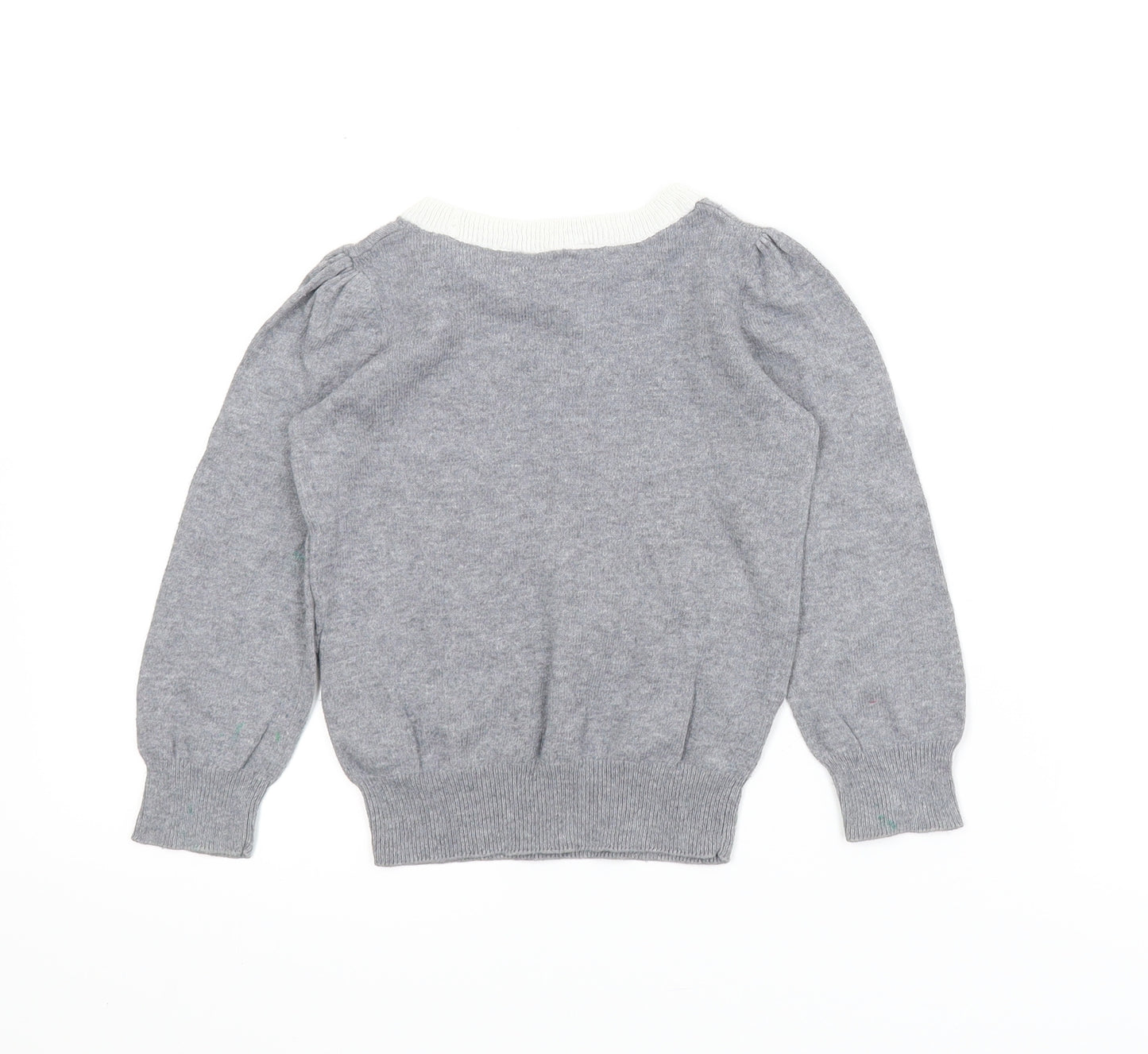 H&M Girls Grey   Pullover Jumper Size 12-18 Months