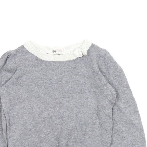 H&M Girls Grey   Pullover Jumper Size 12-18 Months