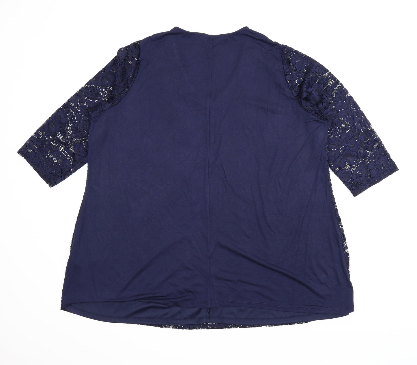 Yours Womens Blue Floral  Tunic Blouse Size 22