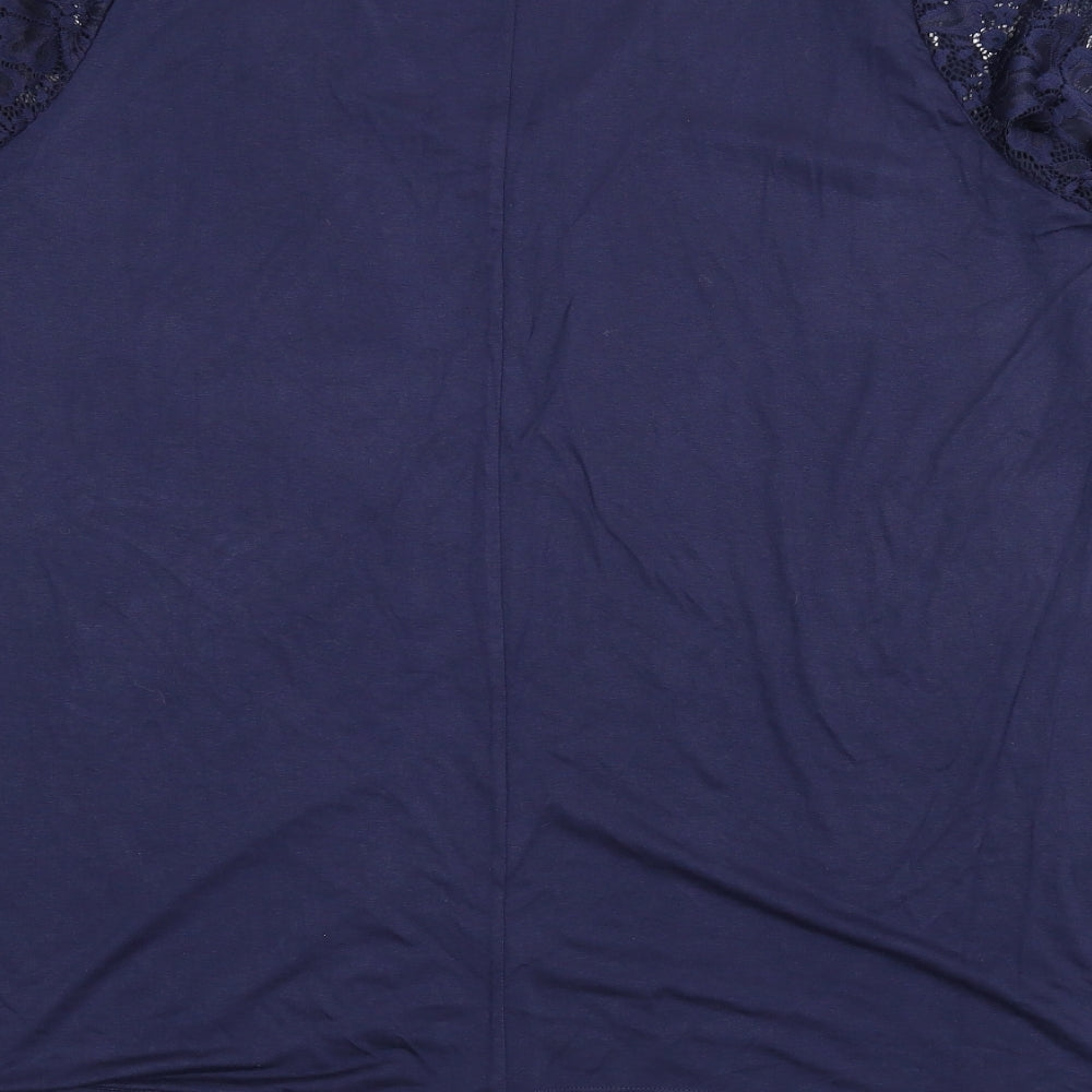 Yours Womens Blue Floral  Tunic Blouse Size 22