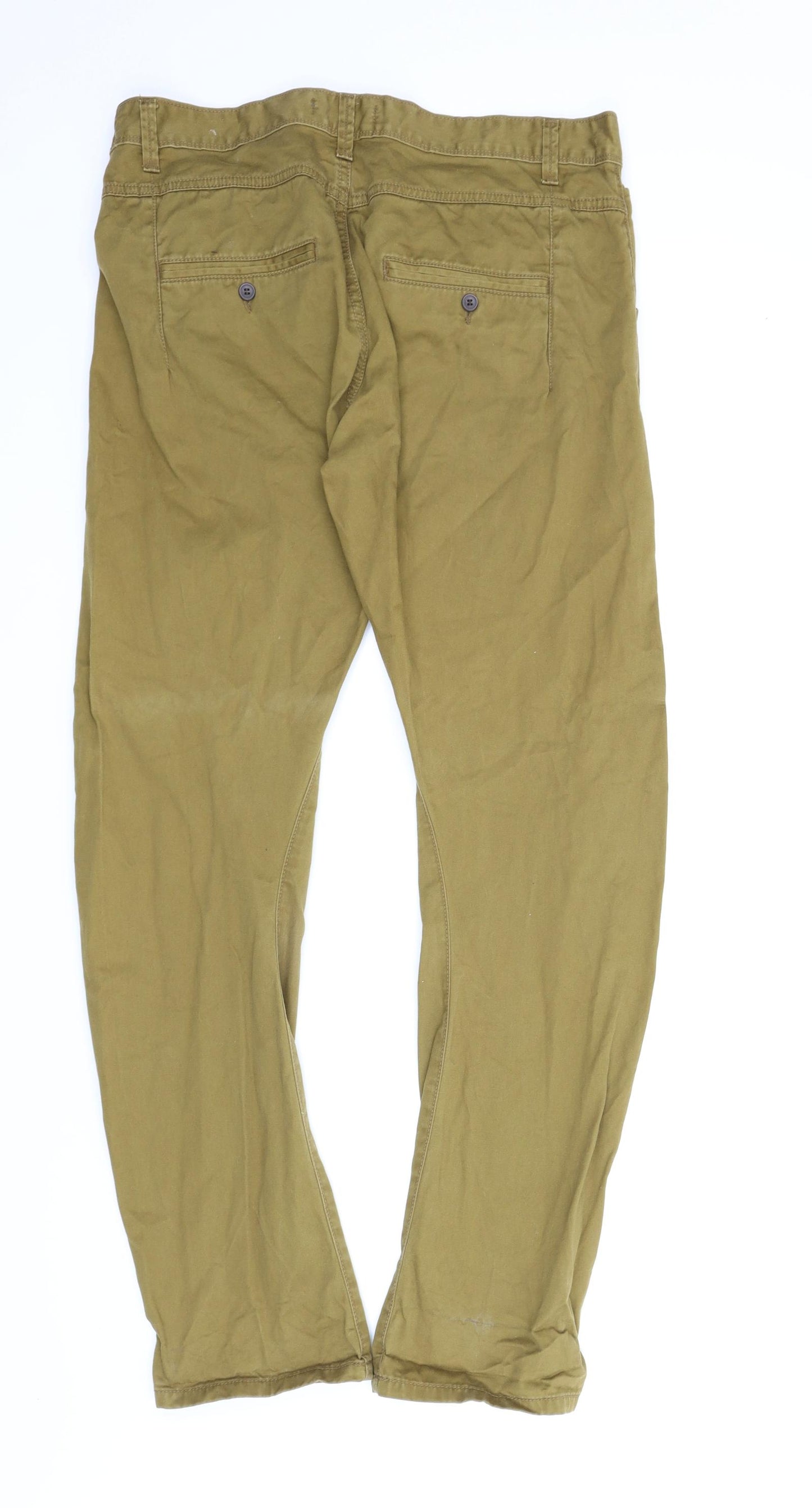 Burton Mens Beige   Chino Trousers Size 34 in L31 in