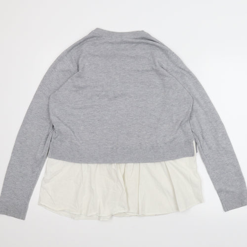 H&M Womens Grey   Basic Blouse Size L