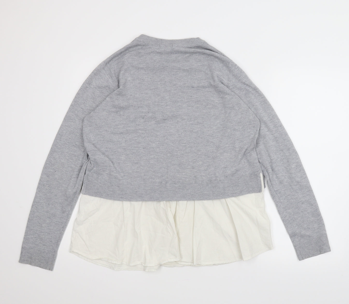 H&M Womens Grey   Basic Blouse Size L