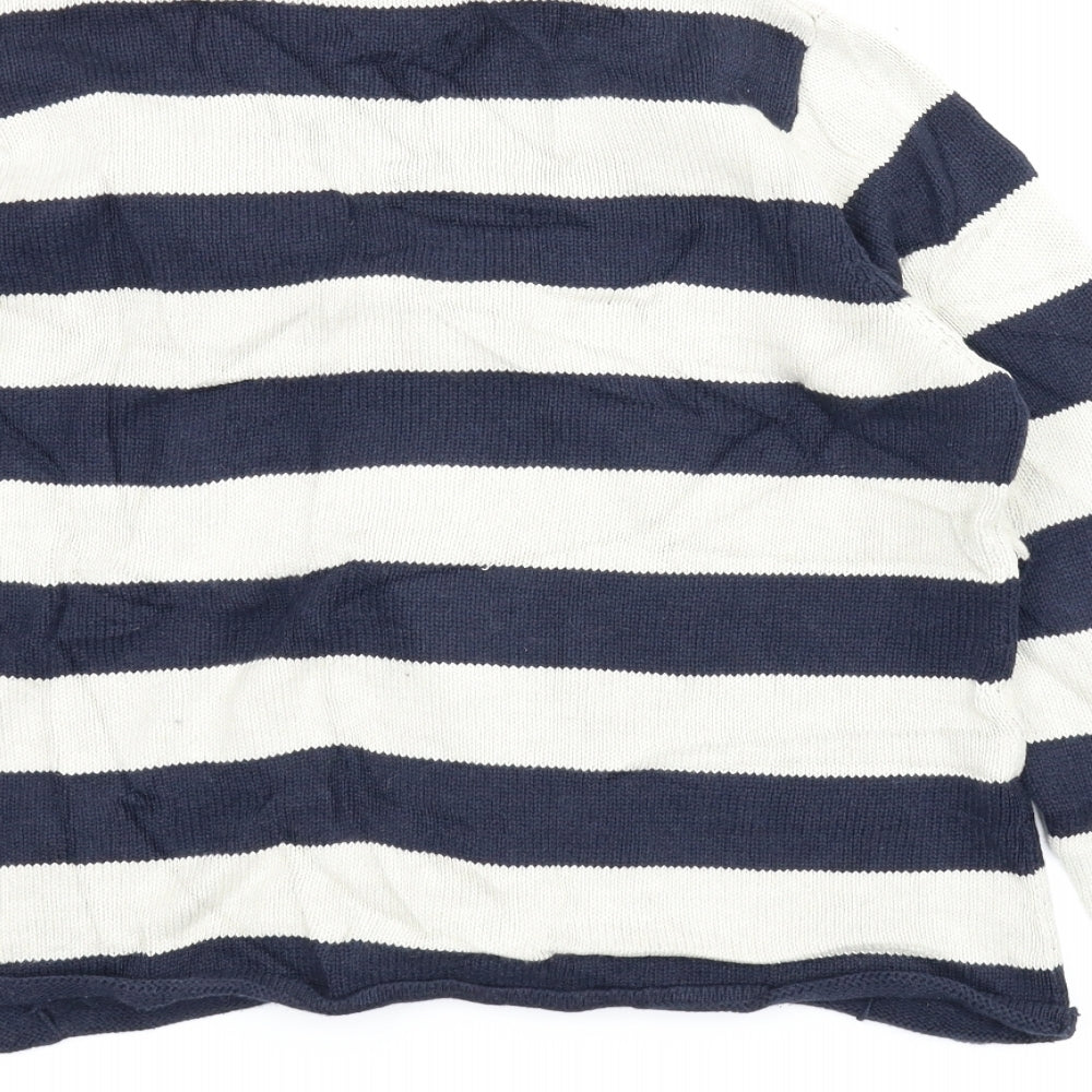 Sea Salt Womens Blue Striped  Cardigan Jumper Size 14