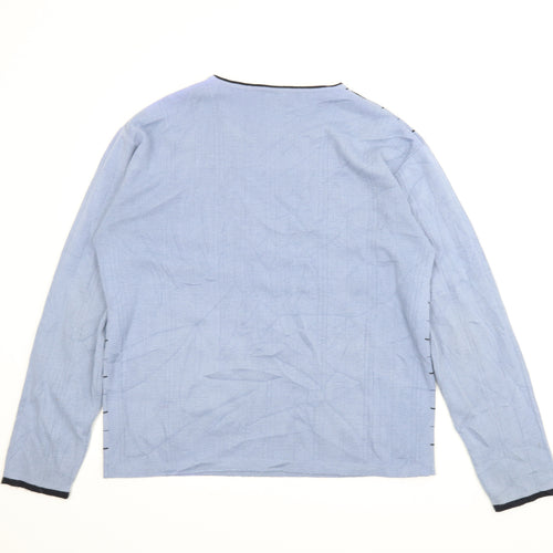 M2M Mens Blue Check  Pullover Jumper Size XL