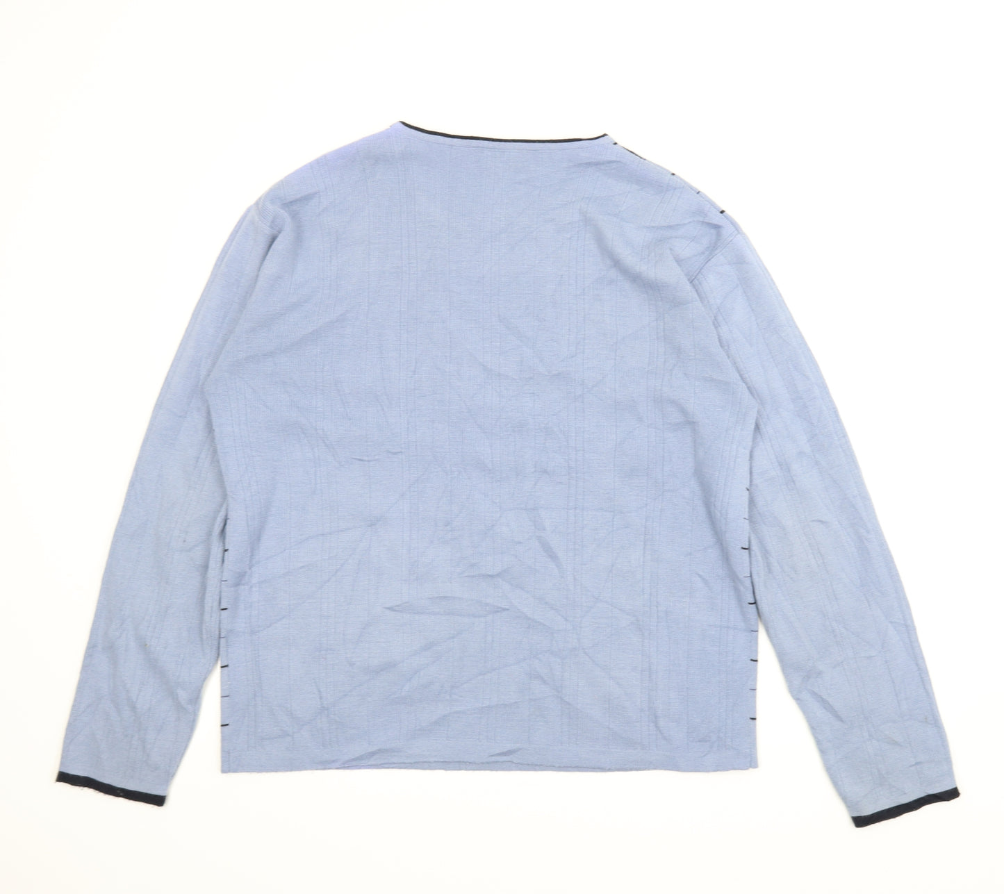 M2M Mens Blue Check  Pullover Jumper Size XL