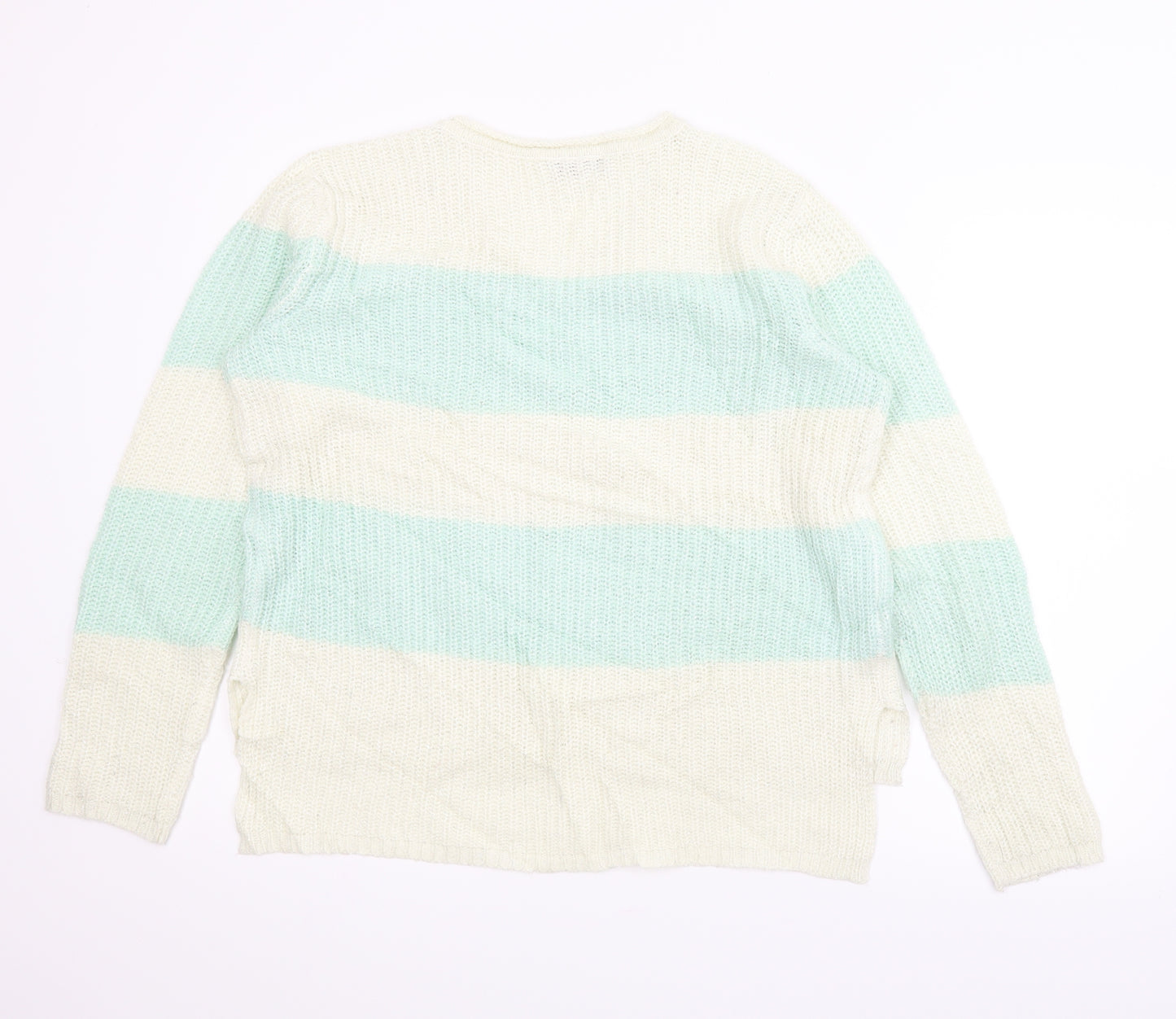 Bodyflirt Womens Green Striped  Pullover Jumper Size M