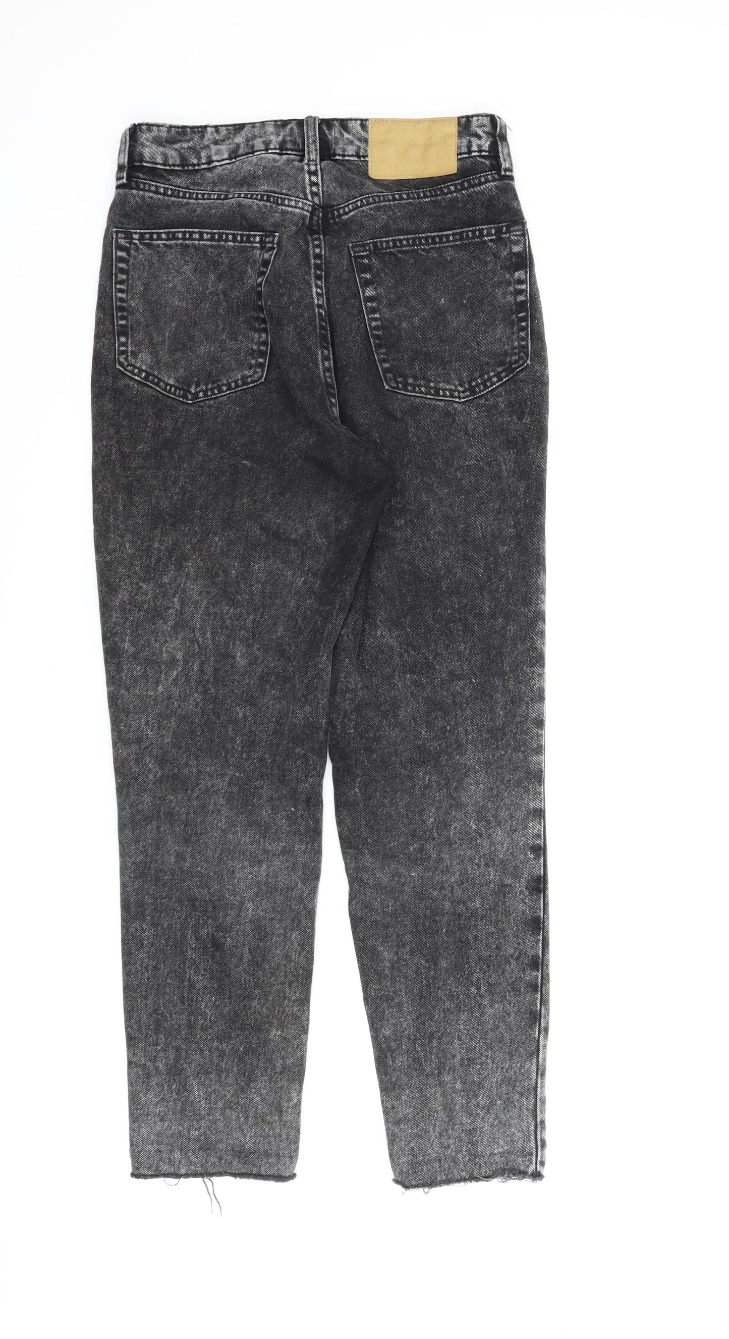 Divided Womens Black  Denim Tapered Jeans Size 8 L25 in