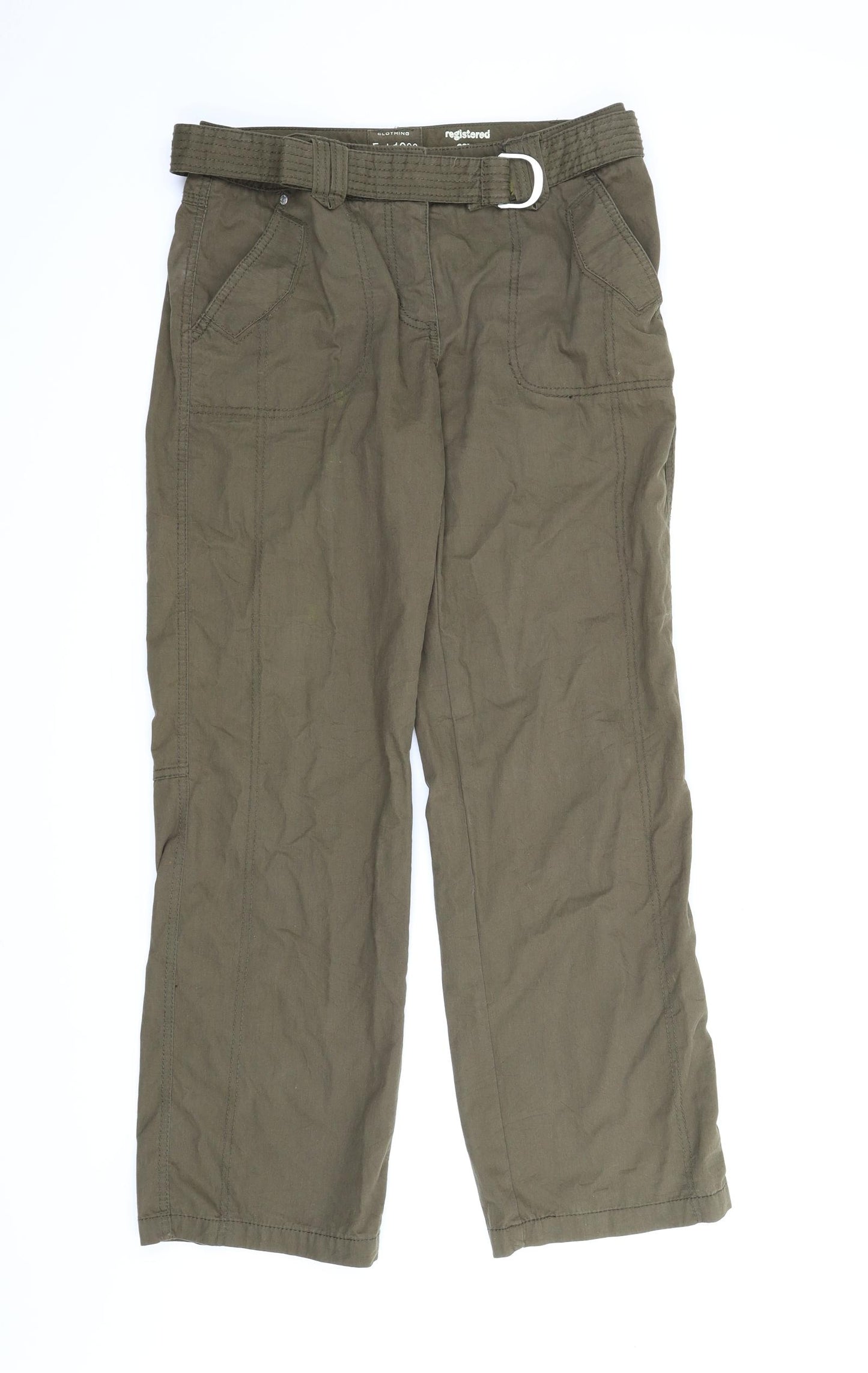 Street One Womens Green   Cargo Trousers Size 12 L29 in