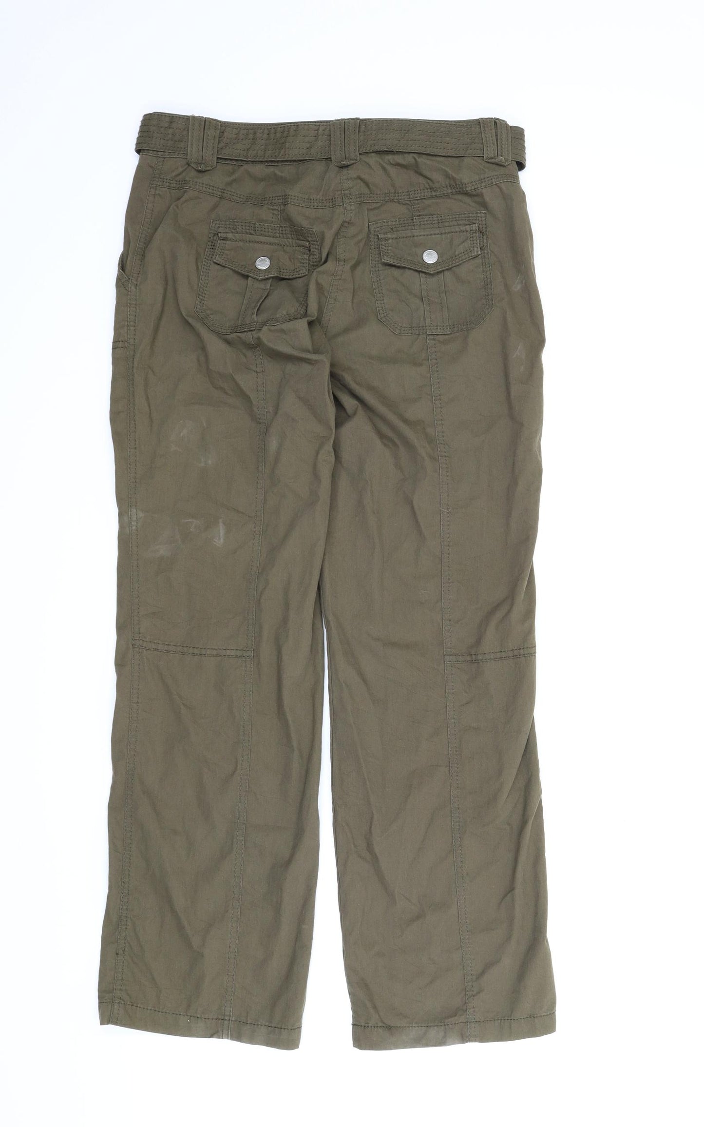 Street One Womens Green   Cargo Trousers Size 12 L29 in