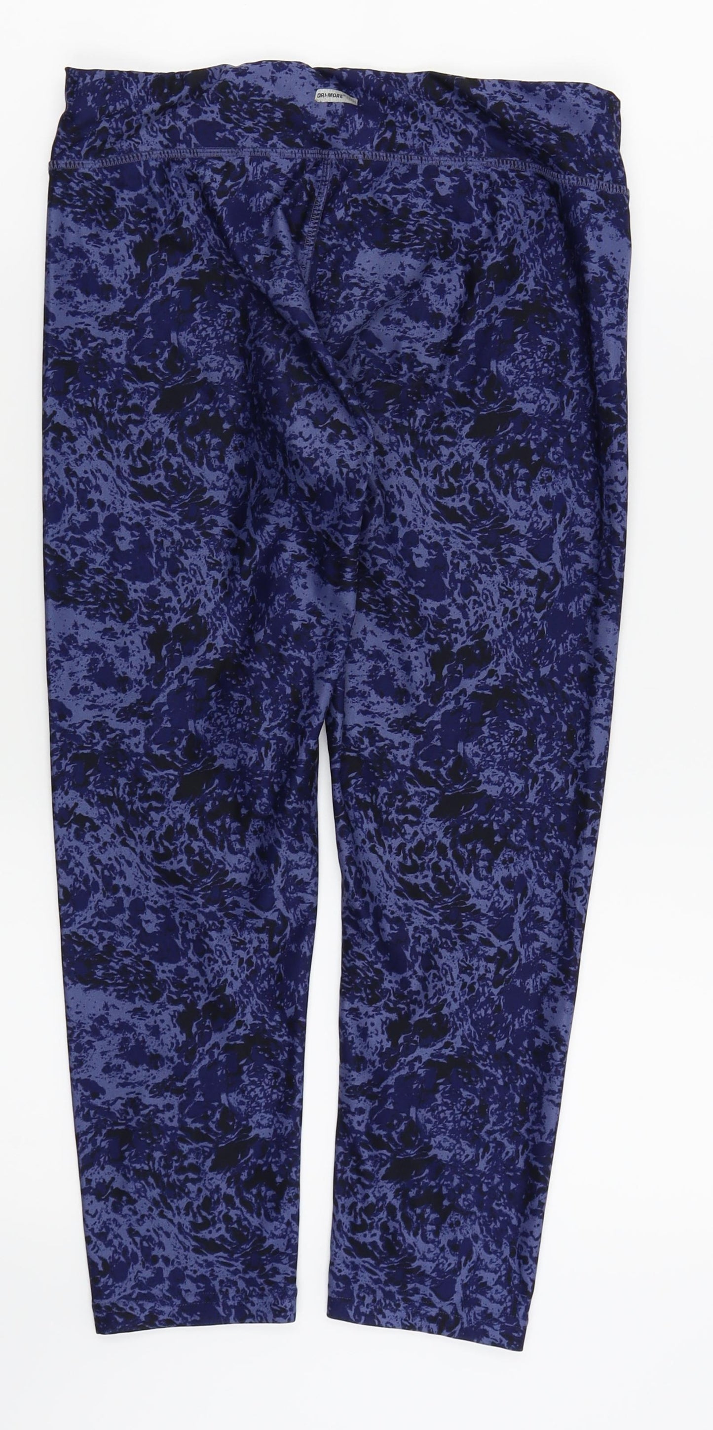 Athletic Works Womens Blue Camouflage  Capri Trousers Size 8 L21 in