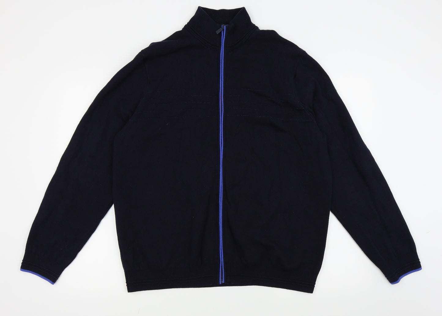 Blue Harbour Mens Blue   Full Zip Jumper Size XL