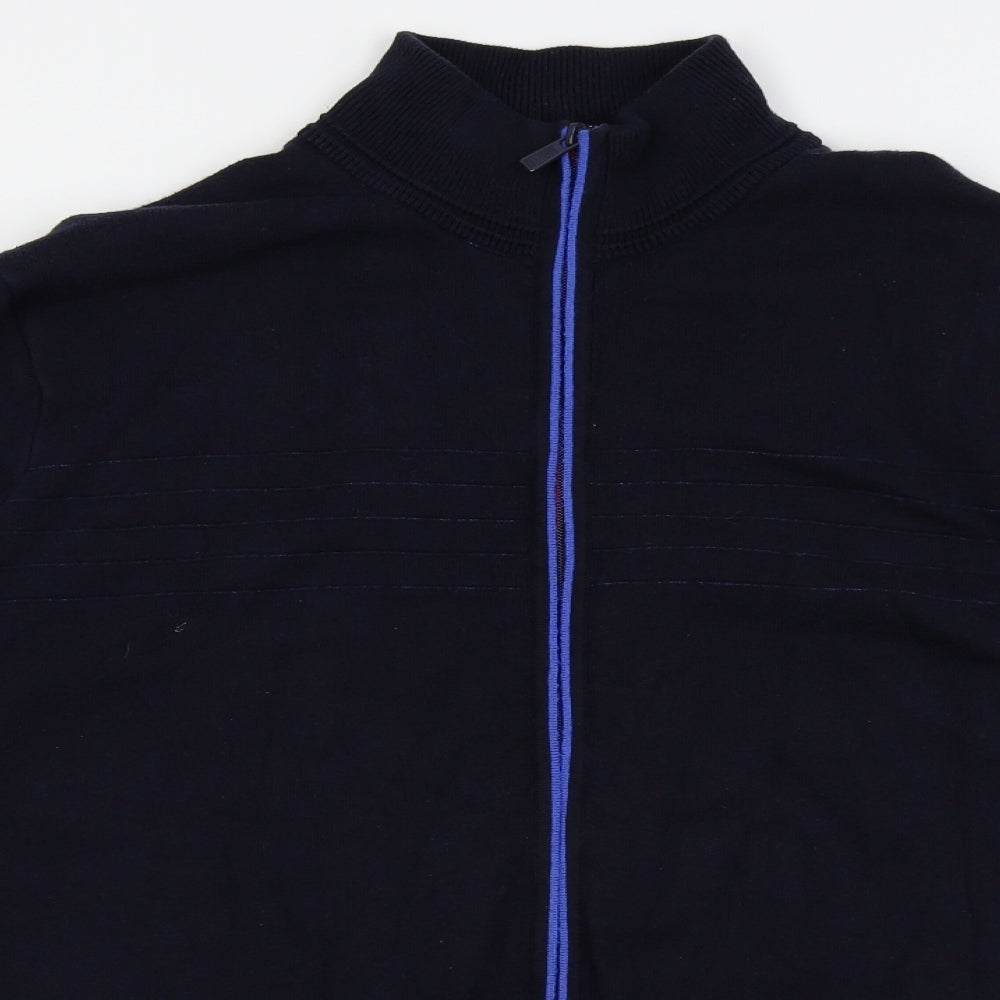 Blue Harbour Mens Blue   Full Zip Jumper Size XL