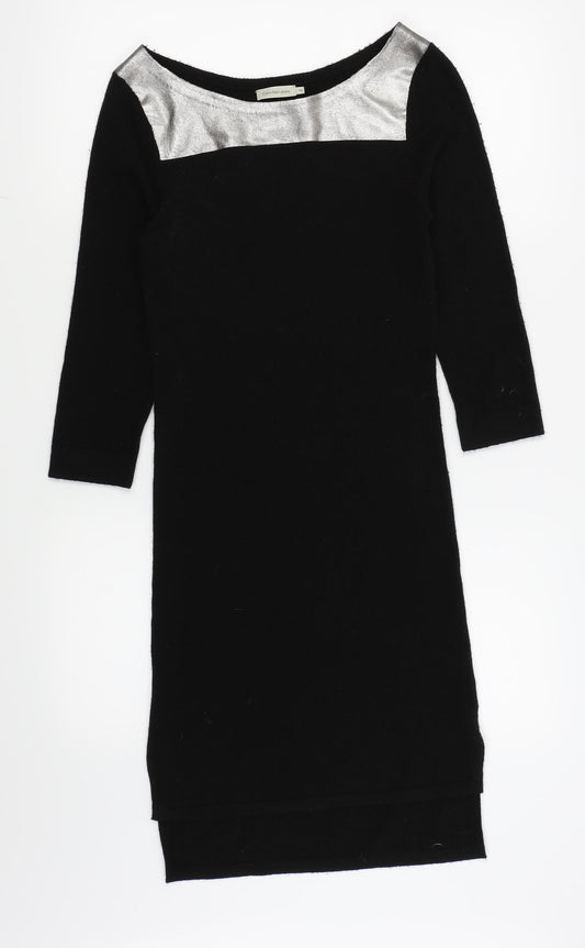 Front view of Calvin Klein Jeans women’s black jumper dress, size XS