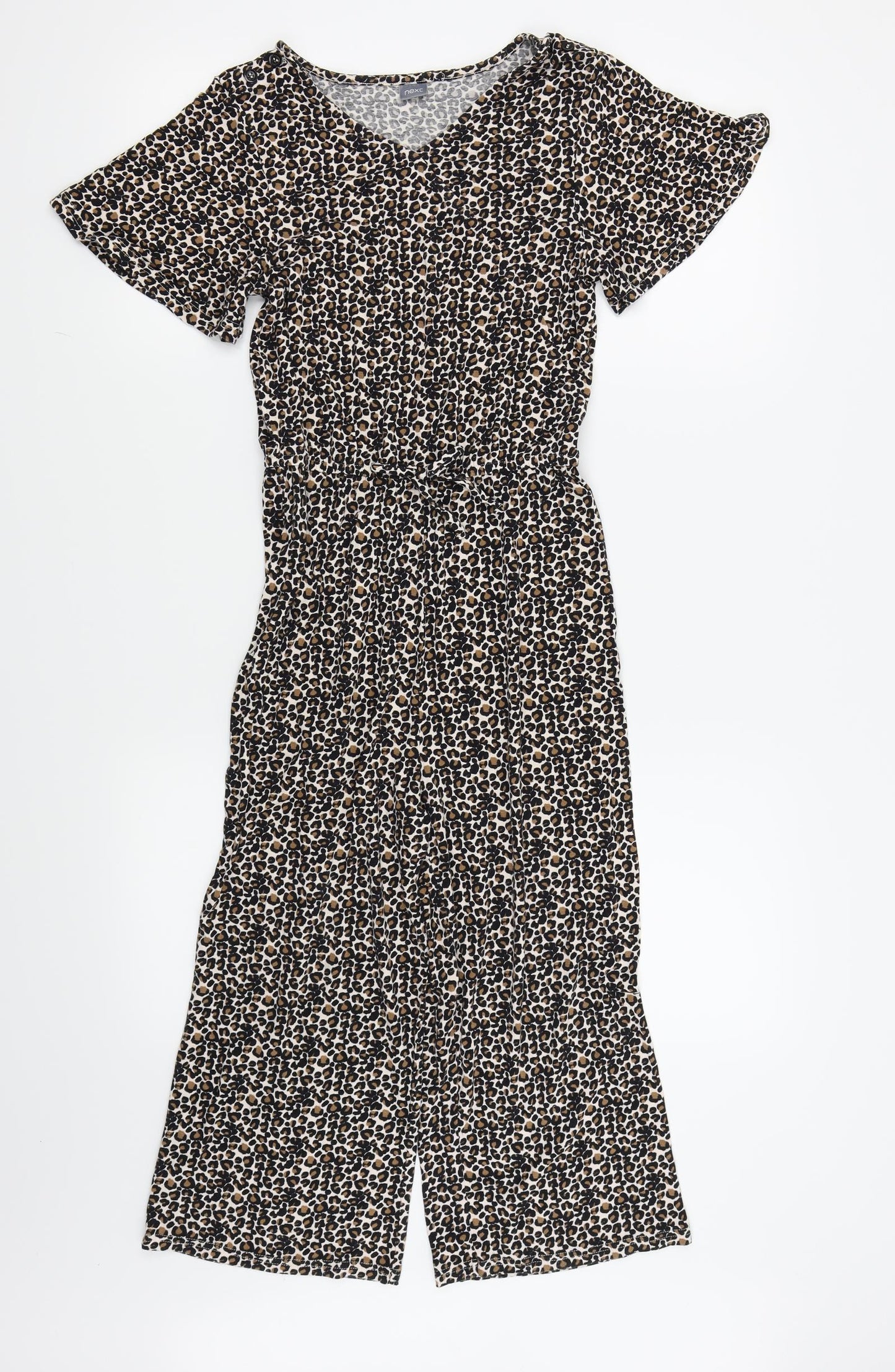 NEXT Girls Brown Animal Print  Jumpsuit One-Piece Size 9 Years