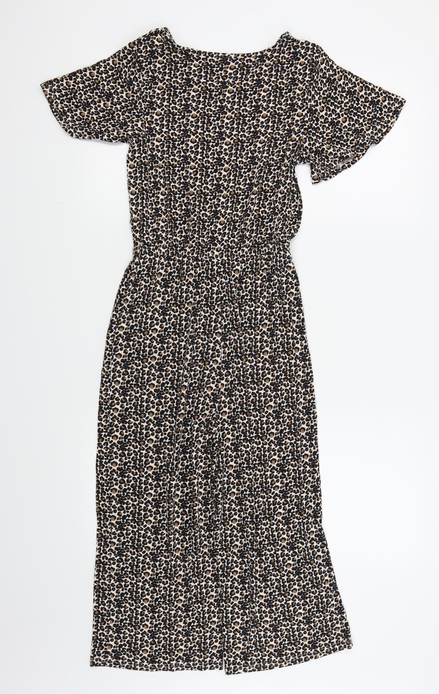 NEXT Girls Brown Animal Print  Jumpsuit One-Piece Size 9 Years