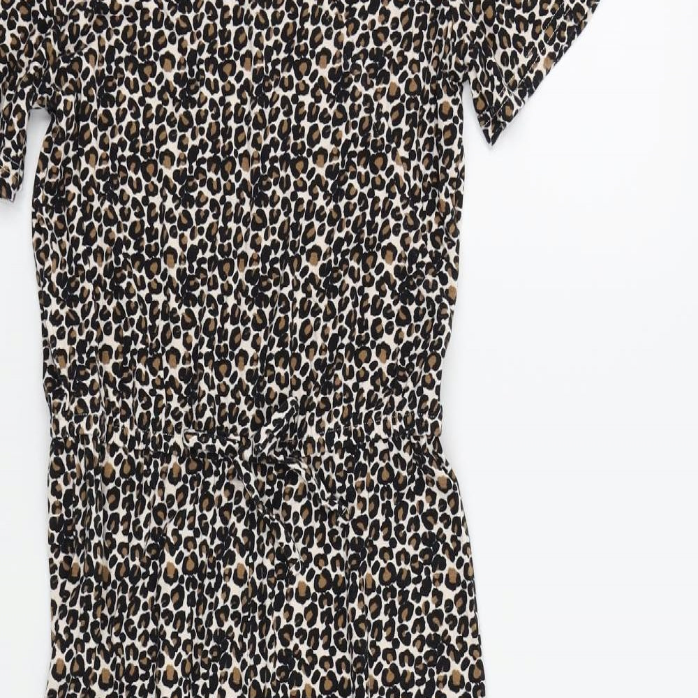 NEXT Girls Brown Animal Print  Jumpsuit One-Piece Size 9 Years