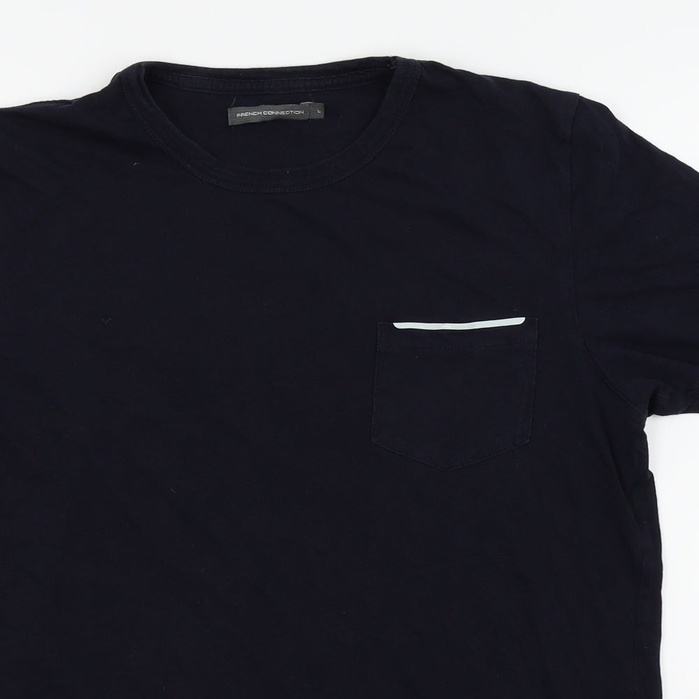 French Connection Mens Blue    T-Shirt Size L