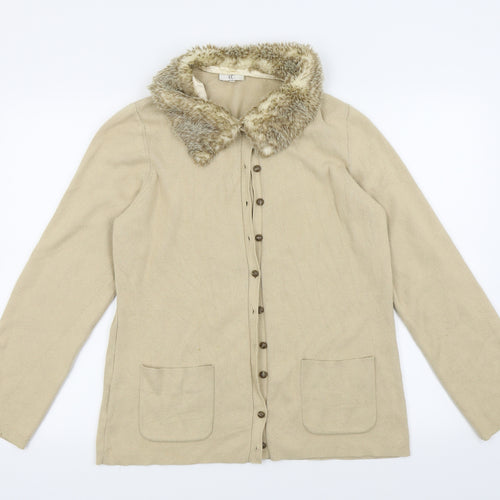 CC Womens Beige   Cardigan Jumper Size L