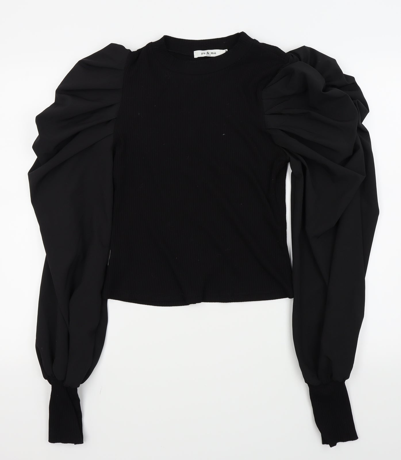 Yu & Me Womens Black   Basic T-Shirt Size S