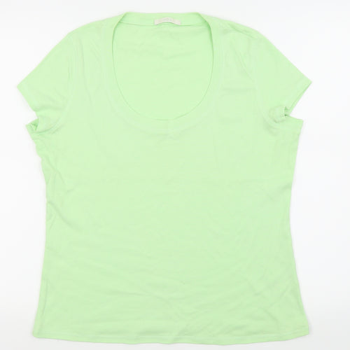 M&S Womens Green   Basic T-Shirt Size 20