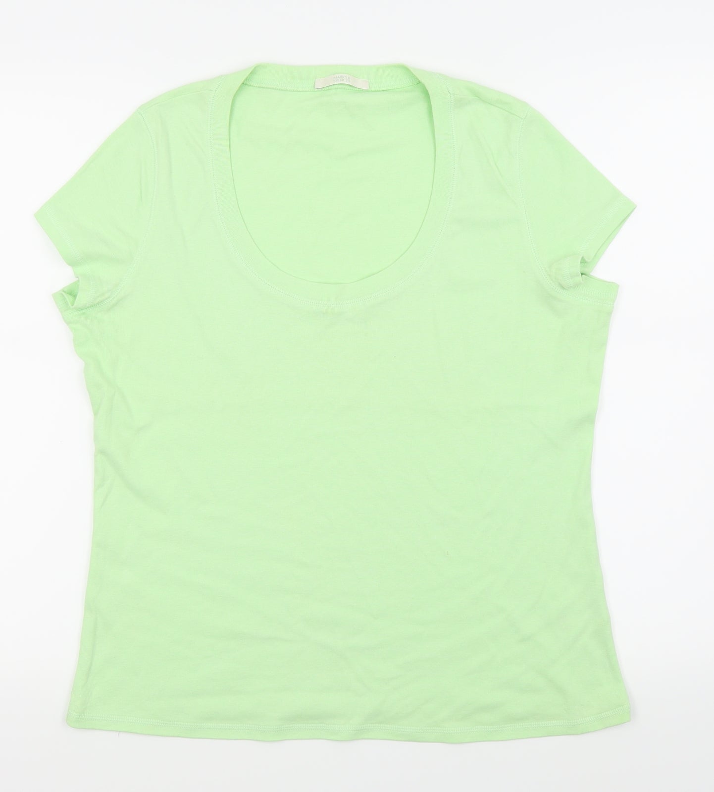M&S Womens Green   Basic T-Shirt Size 20