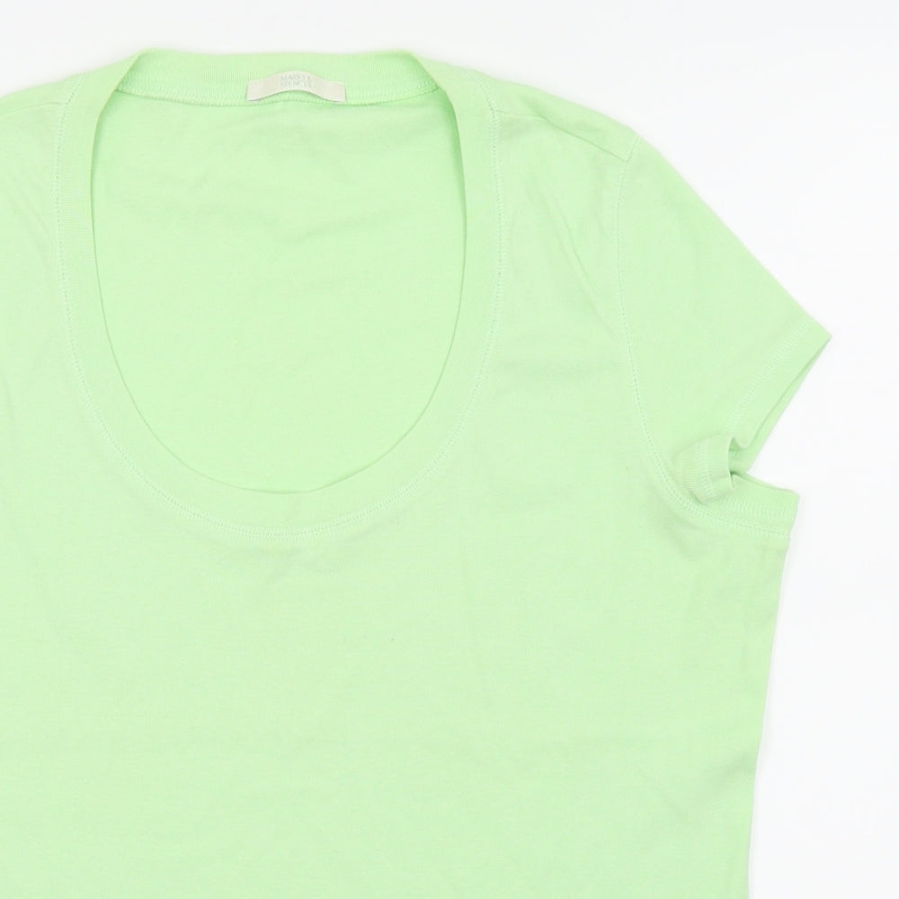M&S Womens Green   Basic T-Shirt Size 20