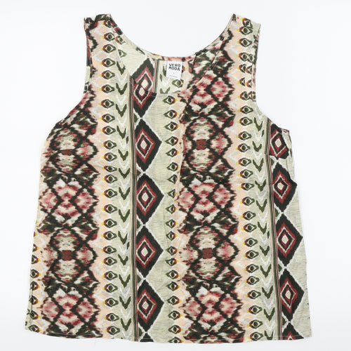 VERO MODA Womens Multicoloured Geometric  Basic Tank Size S