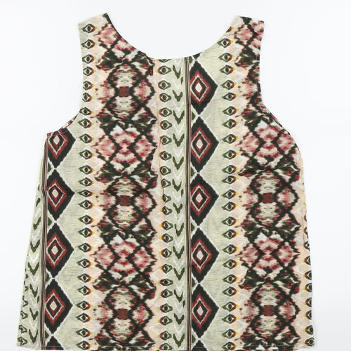VERO MODA Womens Multicoloured Geometric  Basic Tank Size S