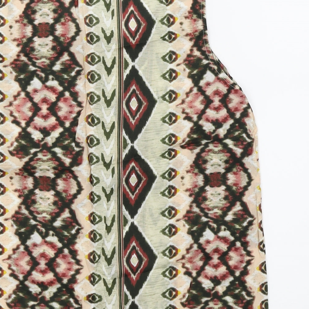 VERO MODA Womens Multicoloured Geometric  Basic Tank Size S