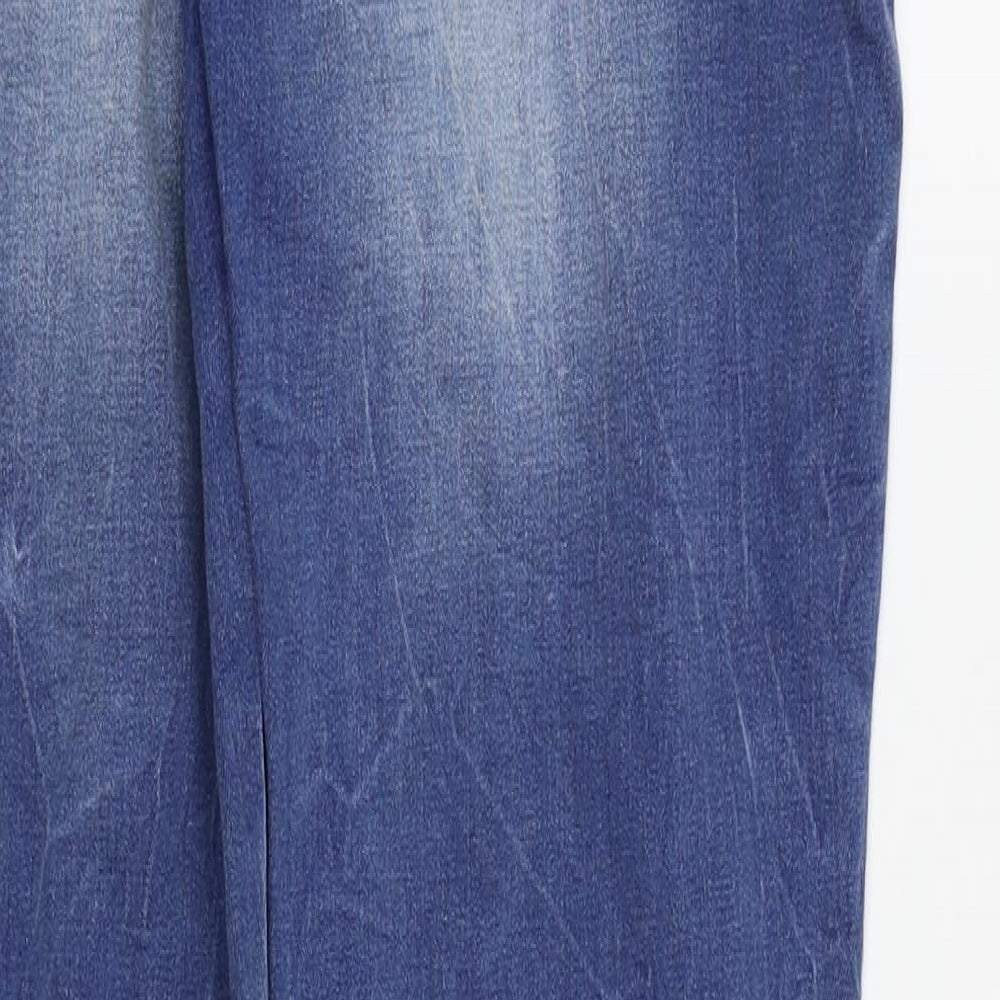 CAMEO ROSE Womens Blue   Skinny Jeans Size 14 L30 in - RIPPED JEANS
