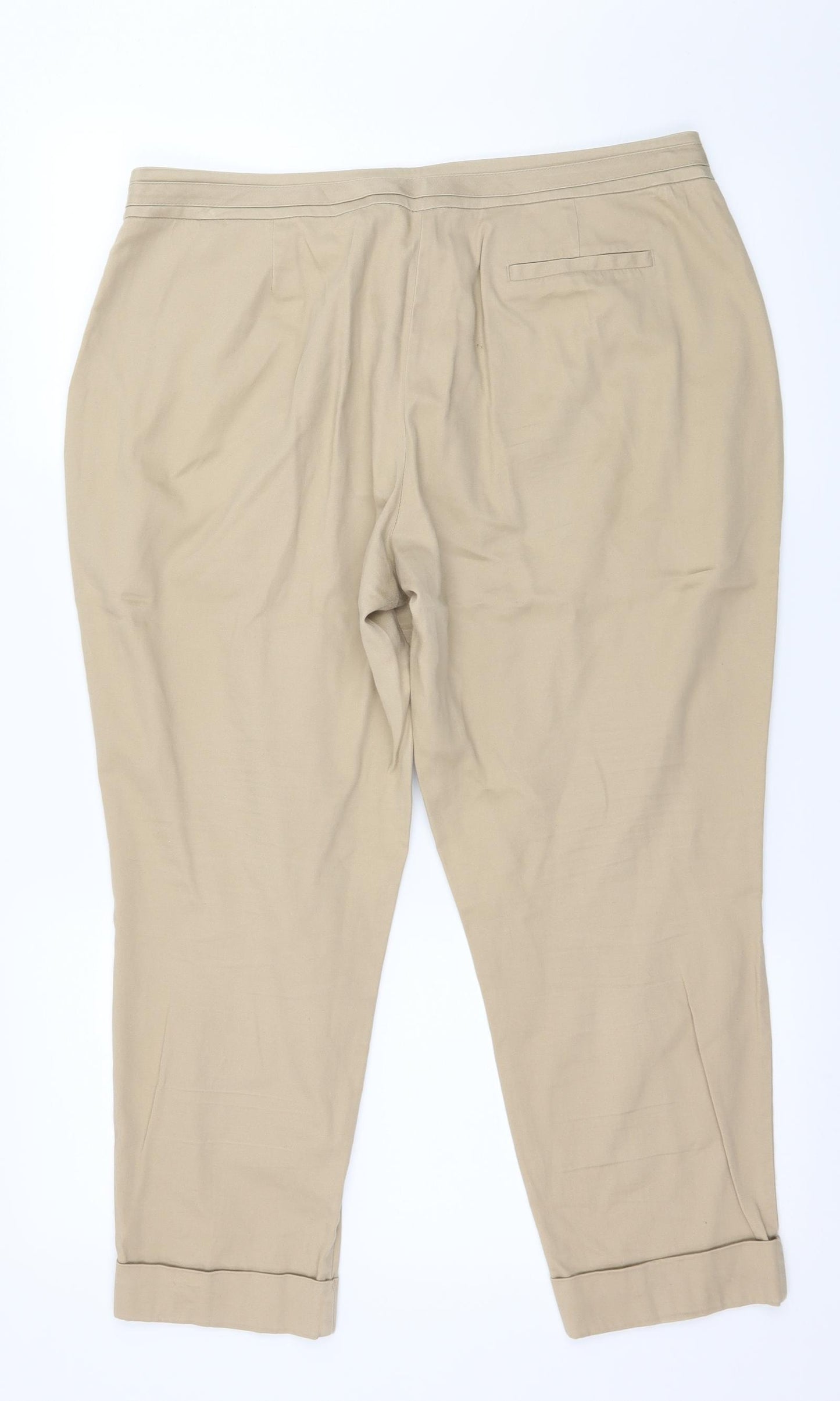 F&F Womens Beige   Chino Trousers Size 14 L24 in