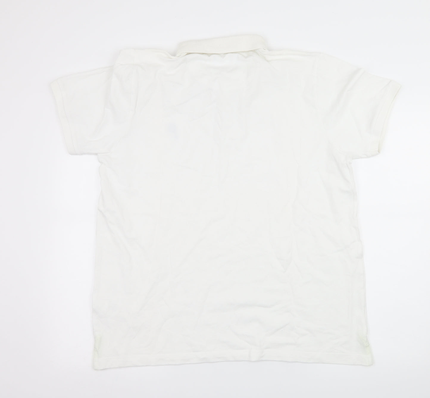 Easy Mens White  Jersey  Polo Size L