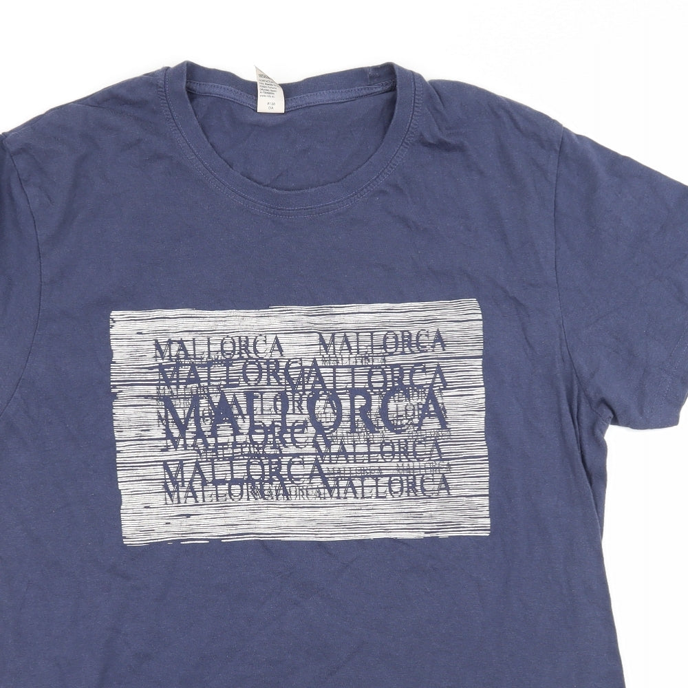 Roly Mens Blue  Jersey  T-Shirt Size L  - Mallorca