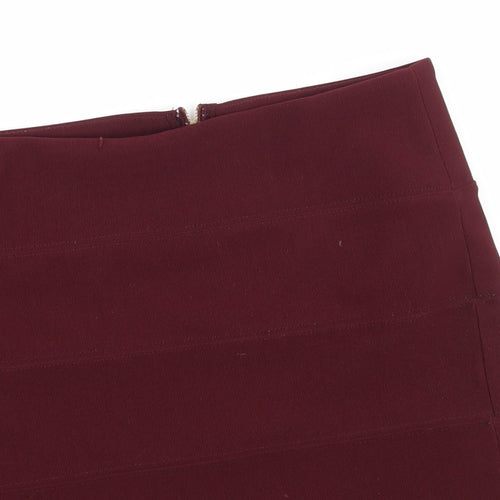 Topshop Womens Red   Bandage Skirt Size 10
