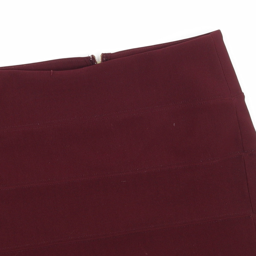 Topshop Womens Red   Bandage Skirt Size 10
