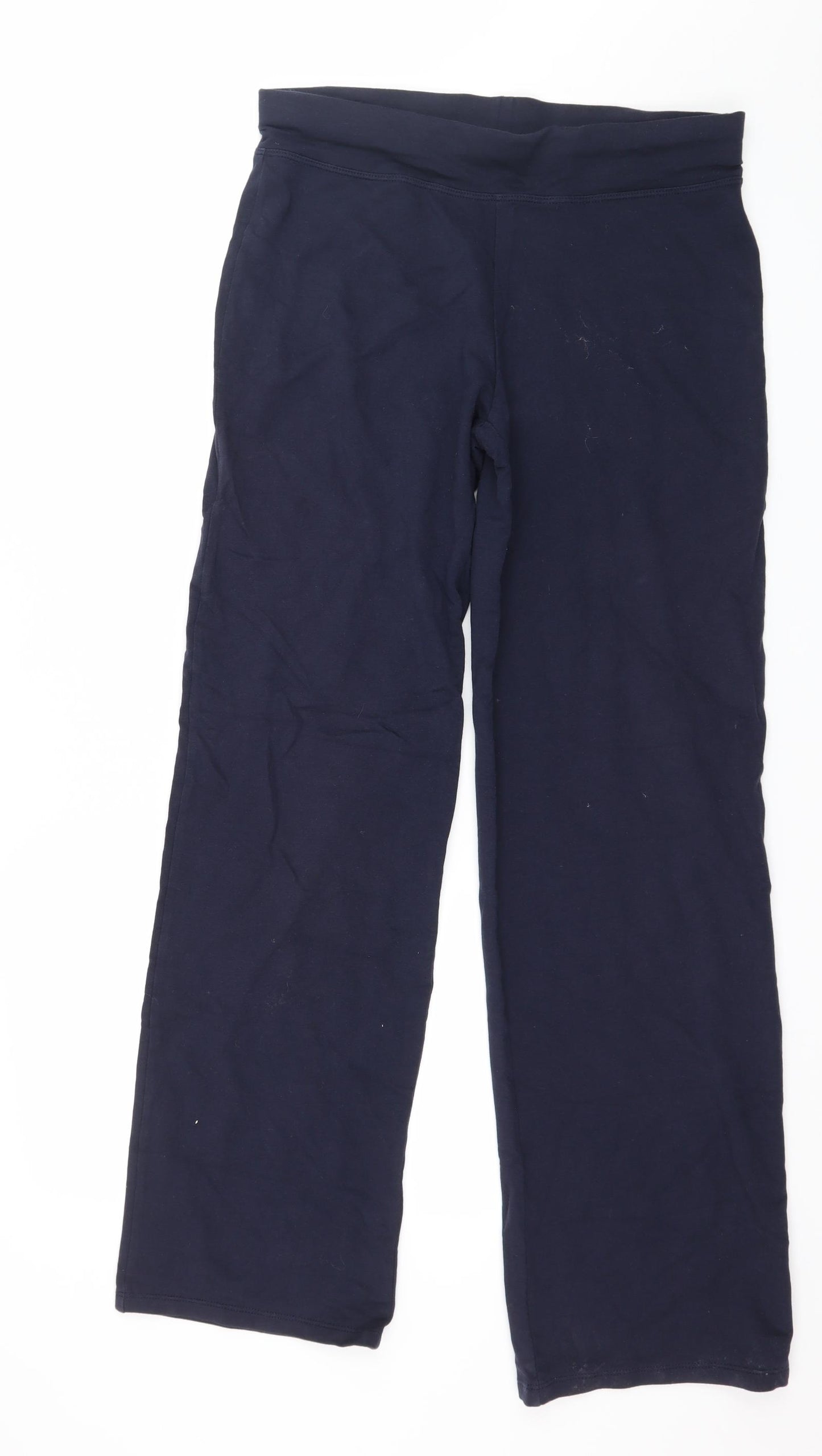 Marks and Spencer Womens Blue  Jersey Jogger Trousers Size 10 L29 in