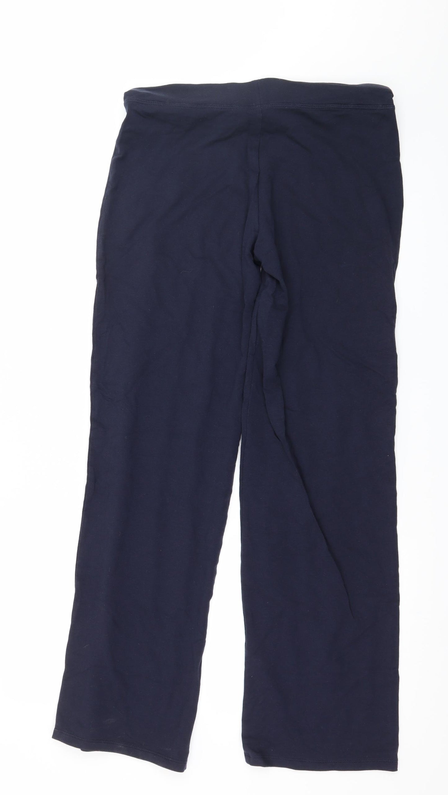 Marks and Spencer Womens Blue  Jersey Jogger Trousers Size 10 L29 in