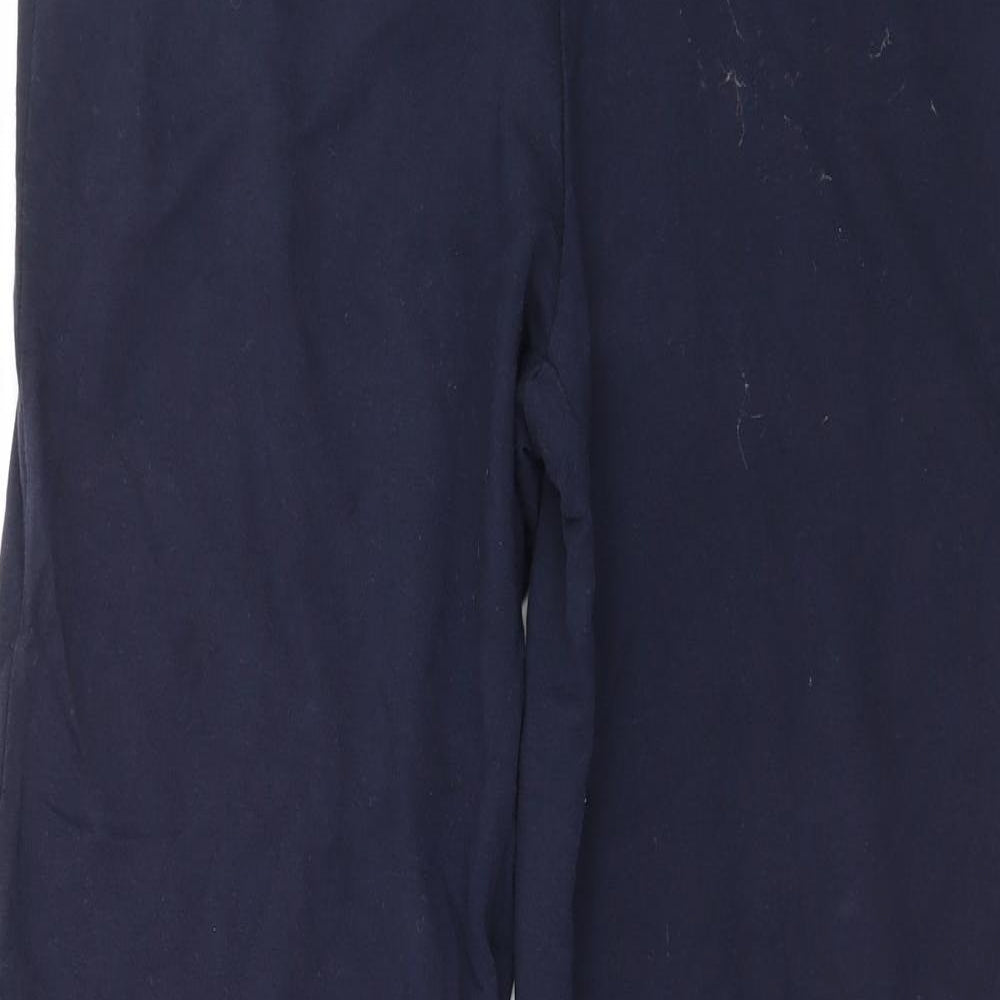 Marks and Spencer Womens Blue  Jersey Jogger Trousers Size 10 L29 in