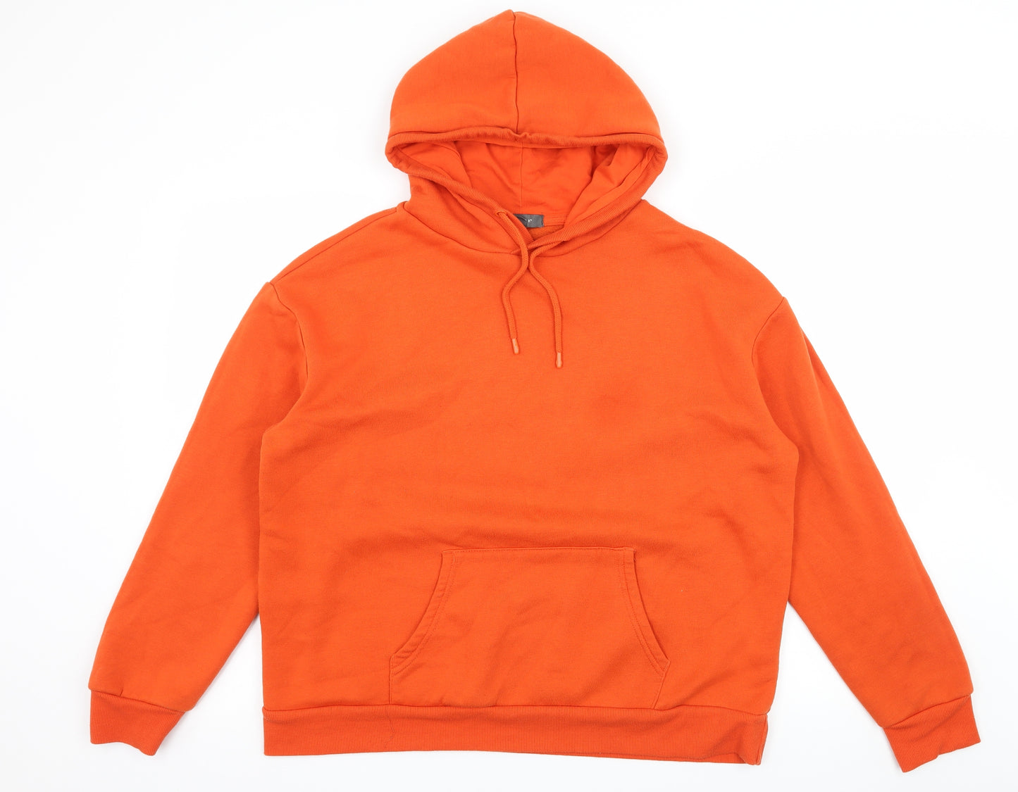 Priamrk Womens Orange  Jersey Pullover Hoodie Size 14